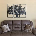 دیوارکوب آماتیس مدل درخت و پرنده مجموعه 3 عددی