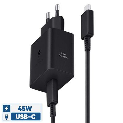 شارژر دیواری اورجینال 45 وات سامسونگ مدل EP-T4511 به همراه کابل USB-C به طول 1.8 متر