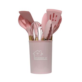 سرویس کفگیر و ملاقه 12 پارچه  کیچن‌ وار ست مدل سیلیکونی - کارتن مخدوش