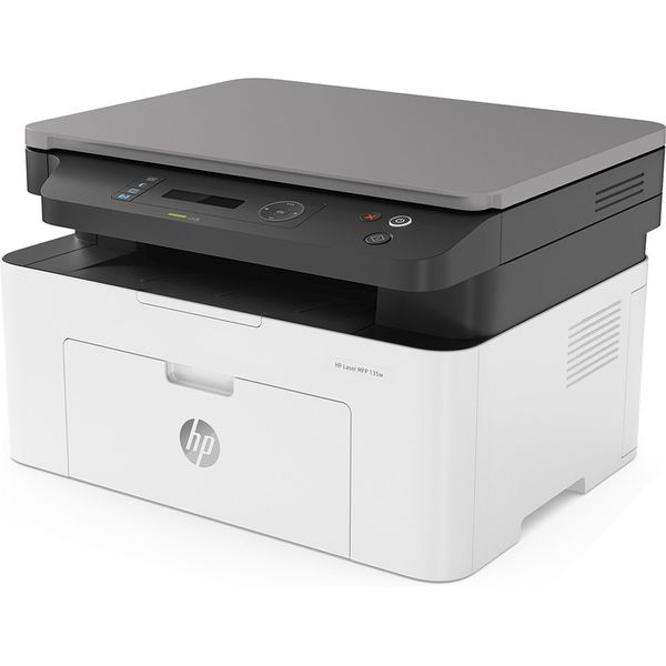 «پرینتر چندکاره لیزری اچ‌پی مدل Laser MFP 135w وایرلس (Wi-Fi) با قابلیت چاپ، کپی و اسکن - مناسب برای استفاده خانگی و اداری»