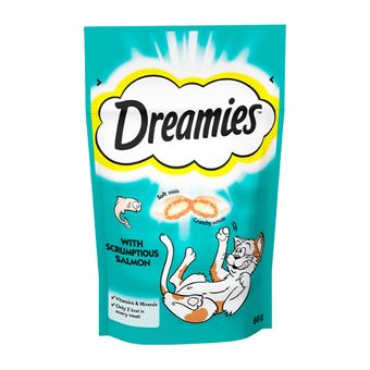 تشویقی گربه دریمز مدل Snack With Salmon وزن 60 گرم