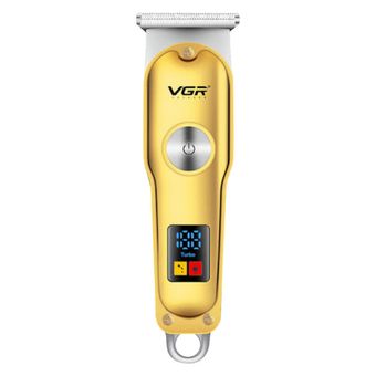 ماشین اصلاح موی سر و صورت وی جی ار مدل V-290 با تیغه استیل ضد زنگ، نمایشگر دیجیتال، قابلیت دو سرعته، منبع تغذیه برق و شارژ، سه ش