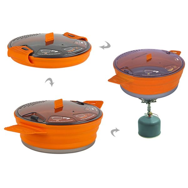 قابلمه تاشو سفری سی تو سامیت مدل X-Pot کد F2023 گنجایش 1.4 لیتر