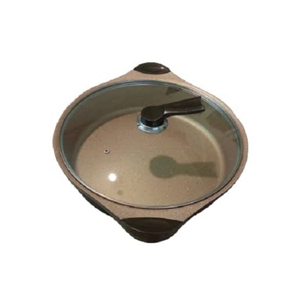 تابه درب دار اس جی ان طرح گرانیتی سایز 36