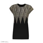 تی شرت لانگ آستین کوتاه زنانه مدل VC952 رنگ مشکی