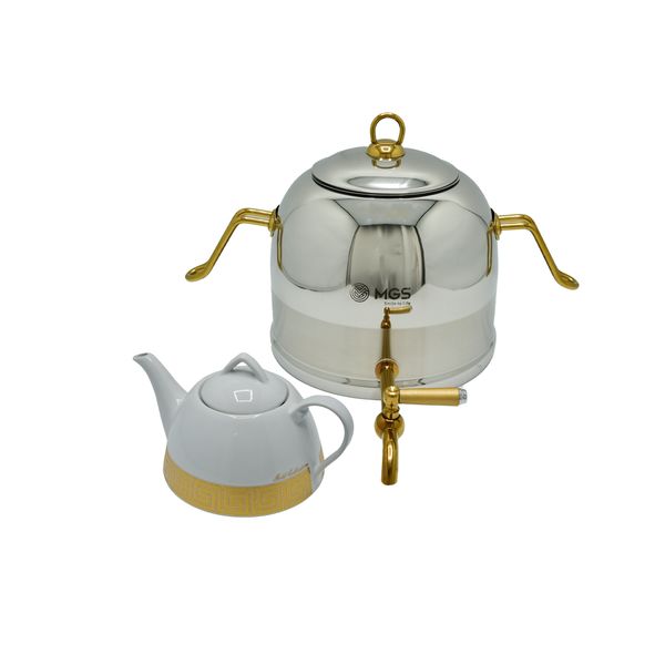 ست کتری و قوری ام جی اس مدل استیل کد K41017