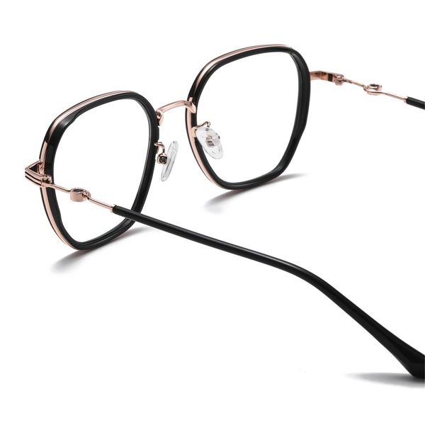 فریم عینک طبی چند ضلعی مدل TJ816C01P81 مناسب برای صورت گرد و بیضی