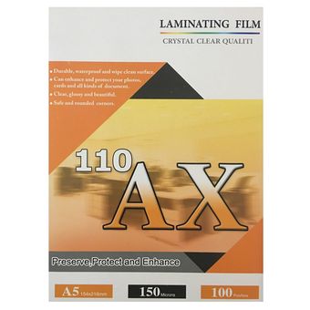 طلق پرس 150 میکرون سایز A5 بسته 100 عددی