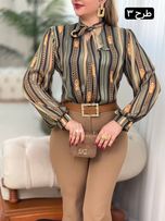 شومیز کریشه پاپیونی 2812