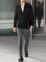 کت مشکی دبل برست دکمه مشکی c251