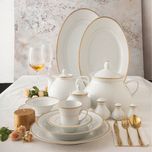 سرویس غذاخوری 108 پارچه چینی زرین ایران سری شهرزاد مدل سپینود درجه یک