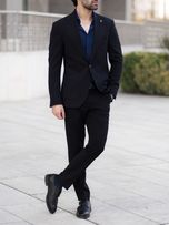 کت مشکی  تک دکمه کدc227