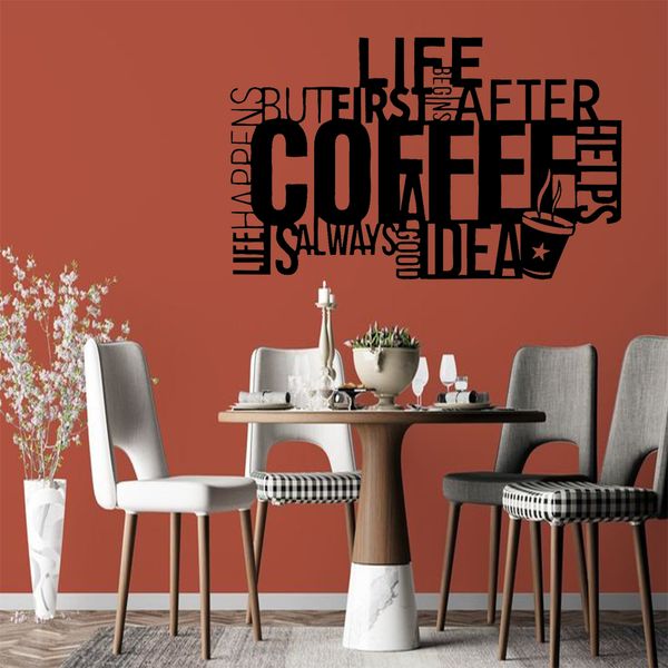 استیکر مدل چوبی طرح کافه کد S49