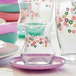 ست فنجان و نعلبکی 12 پارچه لاو مدل Bahar Pastel