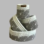 سبد قلاب بافی تریکو کد 4534 مجموعه 4 عددی