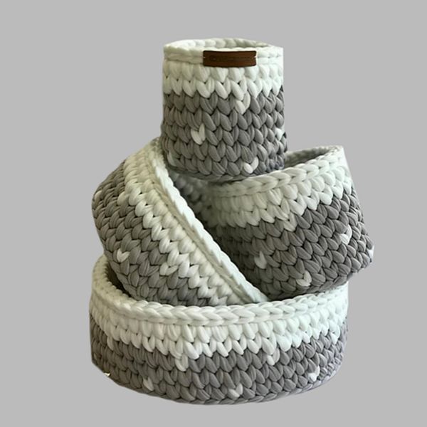 سبد قلاب بافی تریکو کد 4534 مجموعه 4 عددی