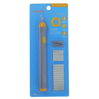 پاک کن برقی ریوز کد 8302-3 به همراه پاک کن یدک بسته 24 عددی