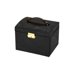 جعبه جواهرات جولری باکس تو مدل چرمی مسافرتی سایز بزرگ