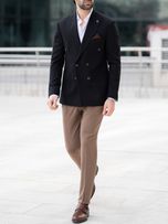 کت مشکی دبل برست دکمه مشکی c251