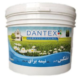 رنگ اکریلیک سفید نیمه براق دنتکس کد20 حجم 4 لیتر