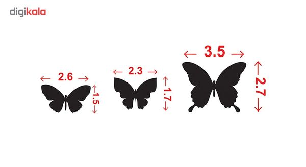 استیکر گوشی طرح the butterfly بسته 2 عددی