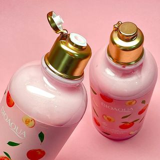 لوسیون بدن بیوآکوا - مدل Peach -با رایحه هلو | آبرسان و نرم کننده پوست