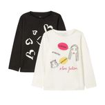 تی شرت آستین بلند دخترانه مدل MDSS-CF8403 مجموعه دو عددی