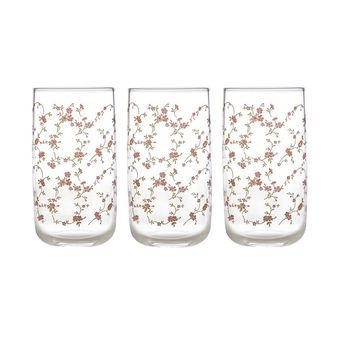 لیوان انگلیش هوم مدل Pinky Rose 365ML بسته 3 عددی