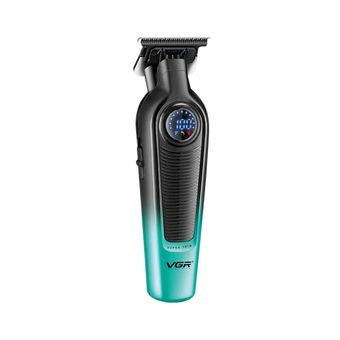ماشین اصلاح موی سر و صورت شارژی وی جی ار مدل V-996 با تیغه سرامیک و تیتانیوم پیشرفته، باتری لیتیوم یون 2000 میلی‌آمپر، سرعت موتو
