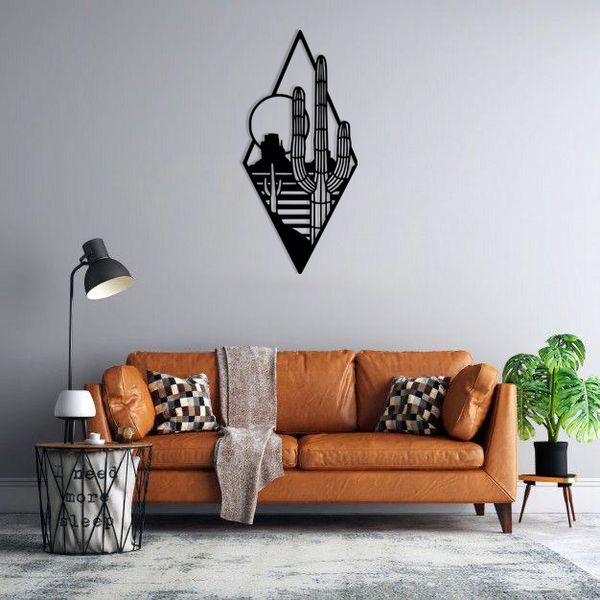 دیوارکوب ماهوت طرح کاکتوس و خورشید*18