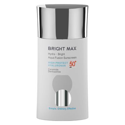 کرم ضدآفتاب بدون رنگ برایت مکس SPF50 مدل آکوا فیوژن ‌مناسب انواع پوست، حجم 50 میلی‌لیتر