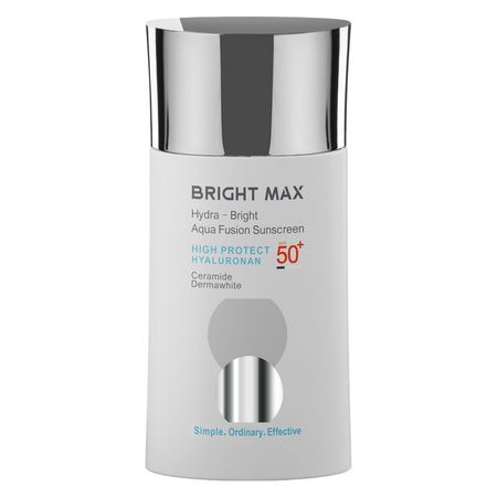 کرم ضدآفتاب بدون رنگ برایت مکس SPF50 مدل آکوا فیوژن مناسب انواع پوست، حجم 50 میلیلیتر