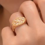 نیم ست طلا 18 عیار زنانه طلای مستجابی مدل آوا کد 67149