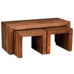 میز پذیرایی مدل چوبی مارگارت مجموعه سه عددی