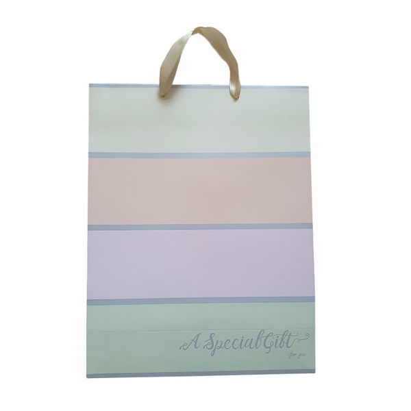 ساک هدیه مدل راه راه پاستلی کد 1