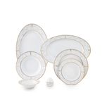 سرویس غذاخوری 28 پارچه چینی زرین ایران سری ایتالیا اف مدل رومانا درجه یک