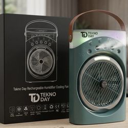 پنکه شارژی مه پاش YT-M2052 ظرفیت 3600 میلی‌آمپر ساعت