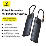 هاب 11 پورت USB-C بیسوس مدل BS-OH098 (گارانتی 24 ماهه آونگ)