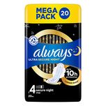 نوار بهداشتی الویز مدل Ultra Secure Night سایز 4 بسته 20 عددی