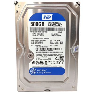 هارد دیسک اینترنال وسترن دیجیتال 500 گیگابایت استوک