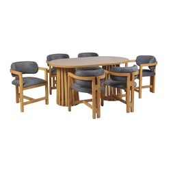 میز و صندلی ناهارخوری شش نفره گروه تولید اسپیناس مدل T-sabady-220006