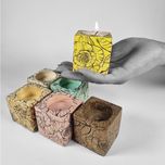 جاشمعی چوبی مدل مکعب