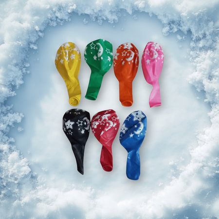 بادکنک مدل ماه و ستاره بسته 25 عددی