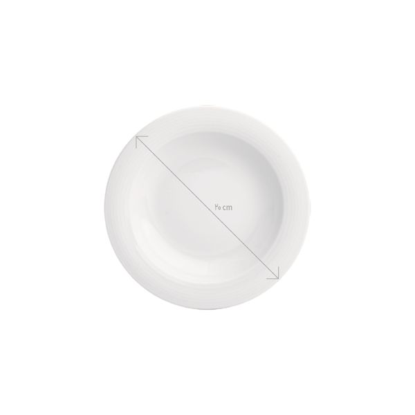 بشقاب خورش خوری چینی زرین ایران مدل هتلی 49 کد 20 درجه عالی بسته 6 عددی