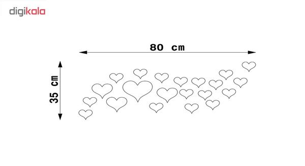 آیینه پلکسی پرشین استیکر طرح قلب
