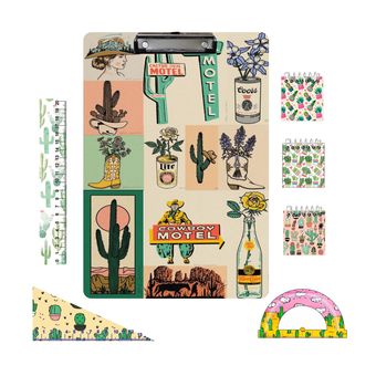 بسته لوازم تحریر مدل کاکتوس مجموعه 7 عددی ، کارتن 6 عددی