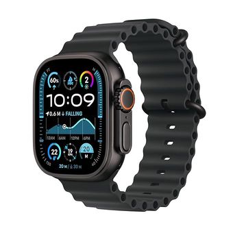 کارکرده_ساعت هوشمند اپل مدل Ultra 2 Black Titanium Case Ocean Band 49mm