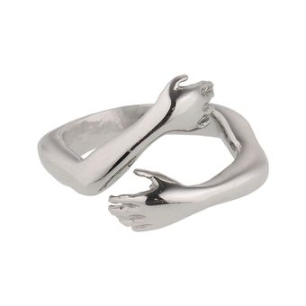 انگشترنقره زنانه گالری عزیزی طرح آغوش مدل 1541444