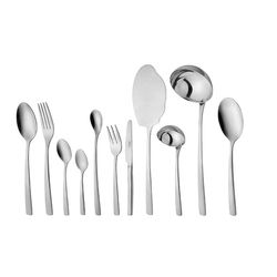 سرویس قاشق و چنگال 86 پارچه ناب استیل مدل فلورانس ساده
