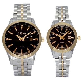 ست ساعت مچی عقربه ای زنانه و مردانه کوبل مدل CB6121GS